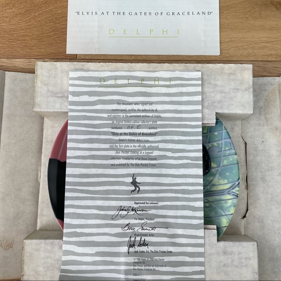 Lot of 4 Elvis Presley Delphi collector plates, Harley, Memphis flash, Hollywood - Picture 4 of 10